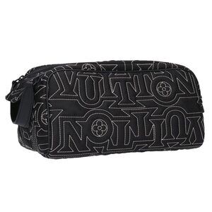 Louis Vuitton Dopp Kit LV Snow Clutch Bag Black